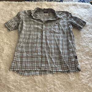 Patagonia Plaid Short Sleeve Worn Wear Men's A/C Shirt Organic Cotton Large